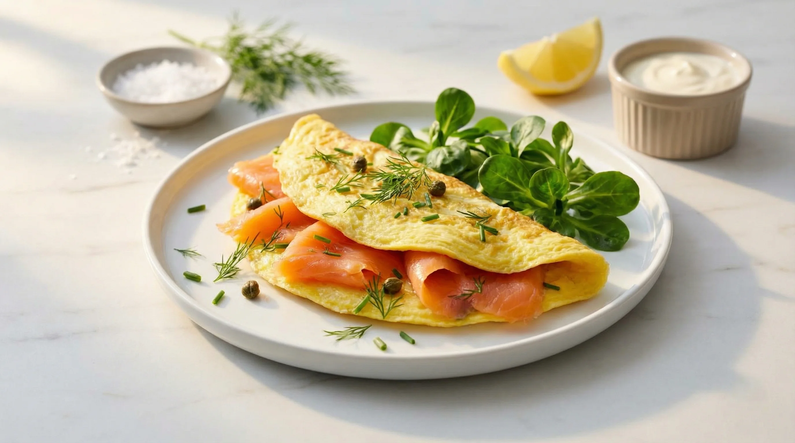 French-Style Smoked Salmon Omelette (Low FODMAP) - Low FODMAP Recipe